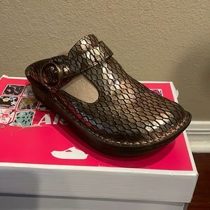 Barely used Antique Snake Algeria clog color way